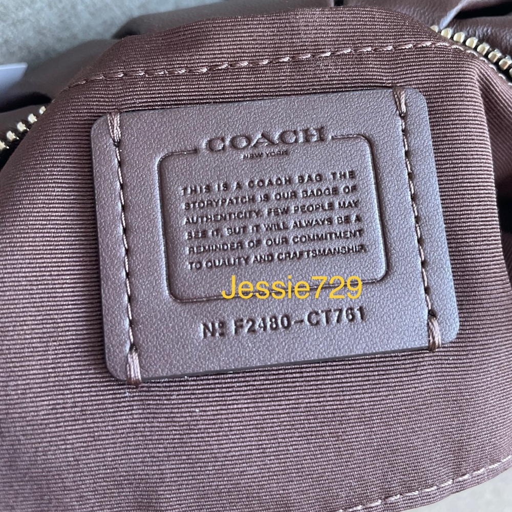 NWT！2PCS COACH TERI SHOULDER BAG WITH RUCHING（CT761）AND MEDIUM WALLET（CR791） - Picture 6 of 16